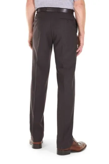 60% OFF - GURTEEN Trousers  - Cologne Formal Stretch Flannels - Conker Brown - Size: 34 SHORT