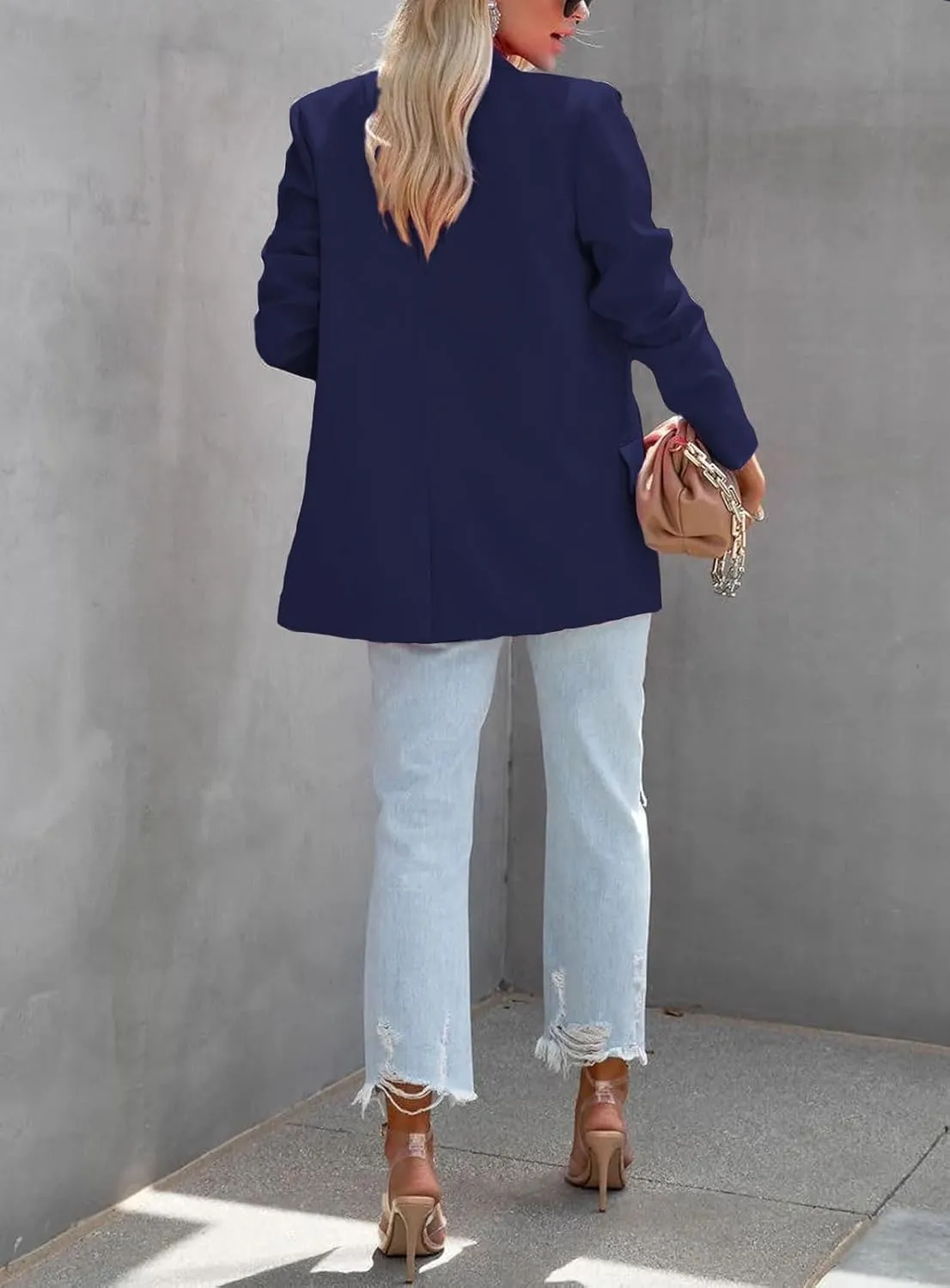 ARTFREE Womens Casual Blazer Button Lapel Long Sleeve Work Business Fashion Blazers Jackets Outfits with Pockets