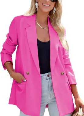 ARTFREE Womens Casual Blazer Button Lapel Long Sleeve Work Business Fashion Blazers Jackets Outfits with Pockets