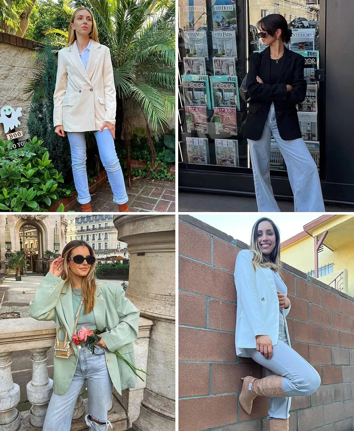 ARTFREE Womens Casual Blazer Button Lapel Long Sleeve Work Business Fashion Blazers Jackets Outfits with Pockets