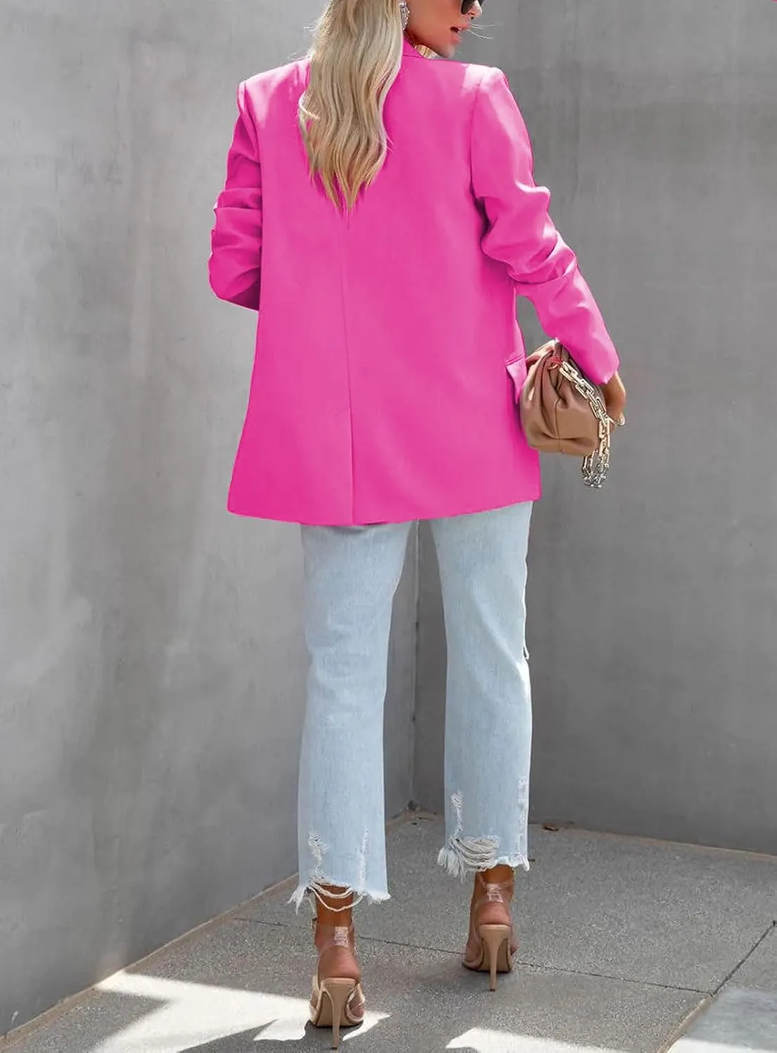 ARTFREE Womens Casual Blazer Button Lapel Long Sleeve Work Business Fashion Blazers Jackets Outfits with Pockets