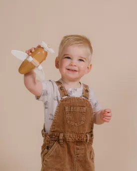 Bebe Finley Brown Denim Overalls S24