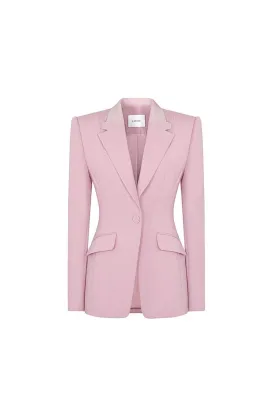 Birmingham Structured V-Neck Crepe Blazer