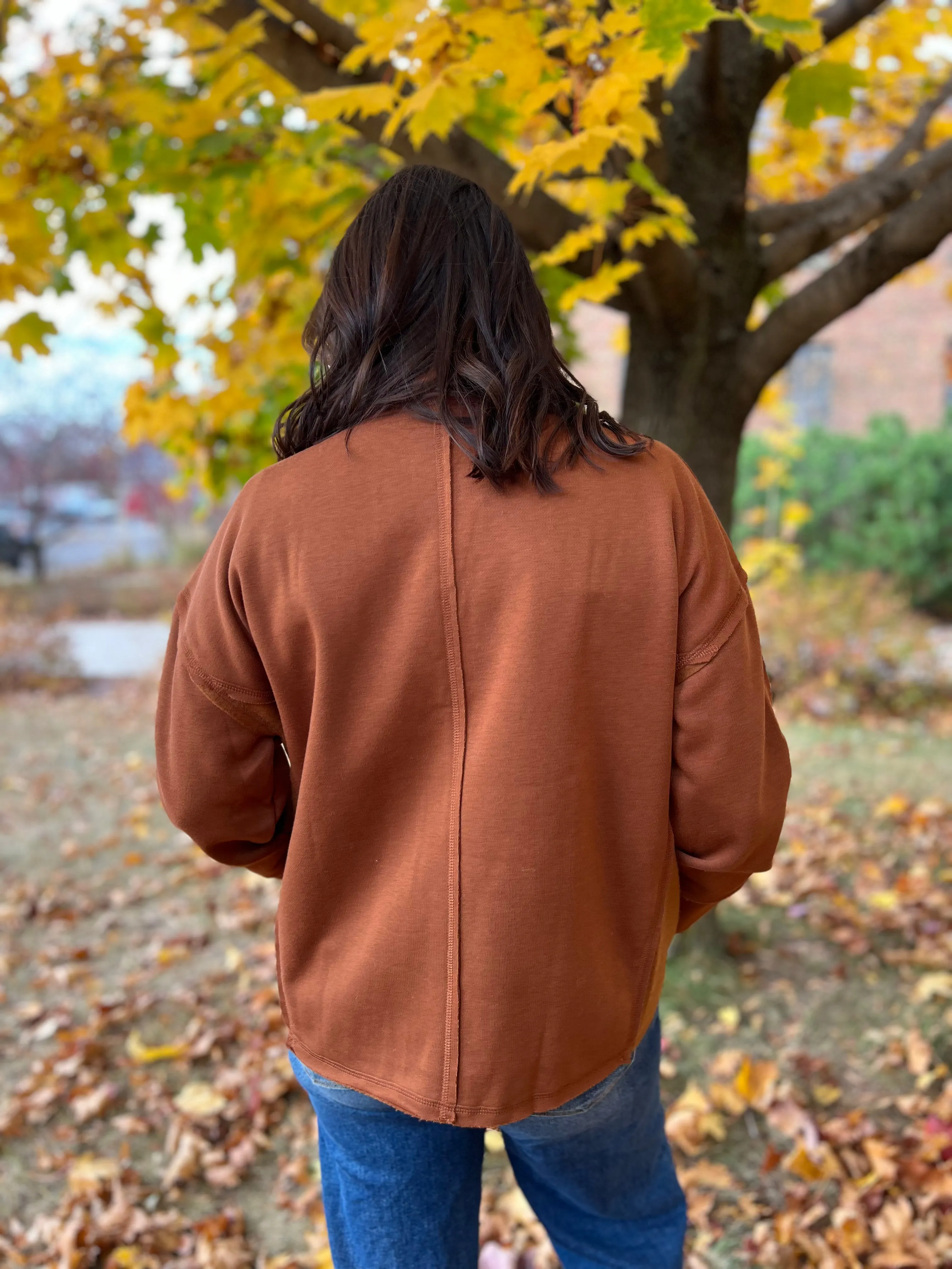 Brushed Terry Henley Pullover
