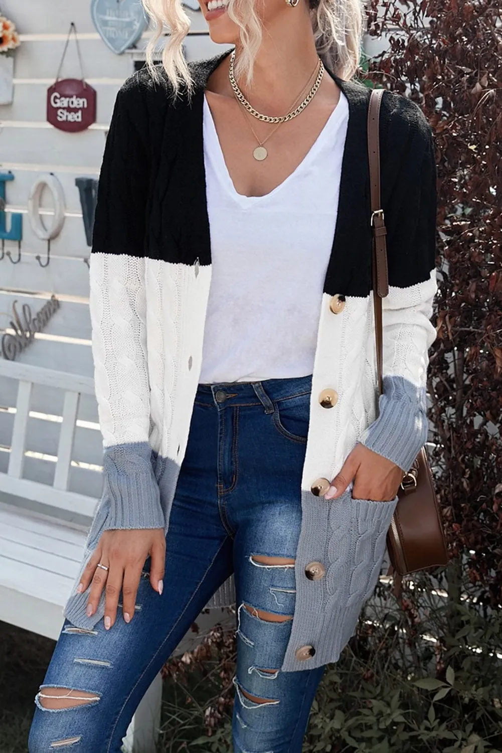 Button-Up Cardigan Sweater