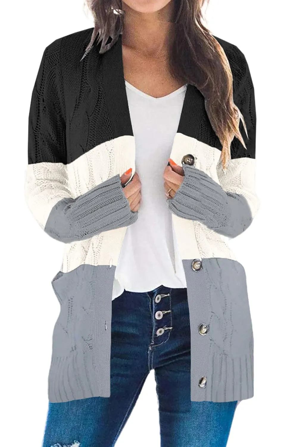 Button-Up Cardigan Sweater