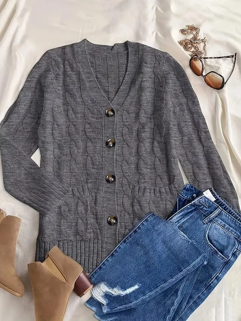 Button-Up Cardigan Sweater