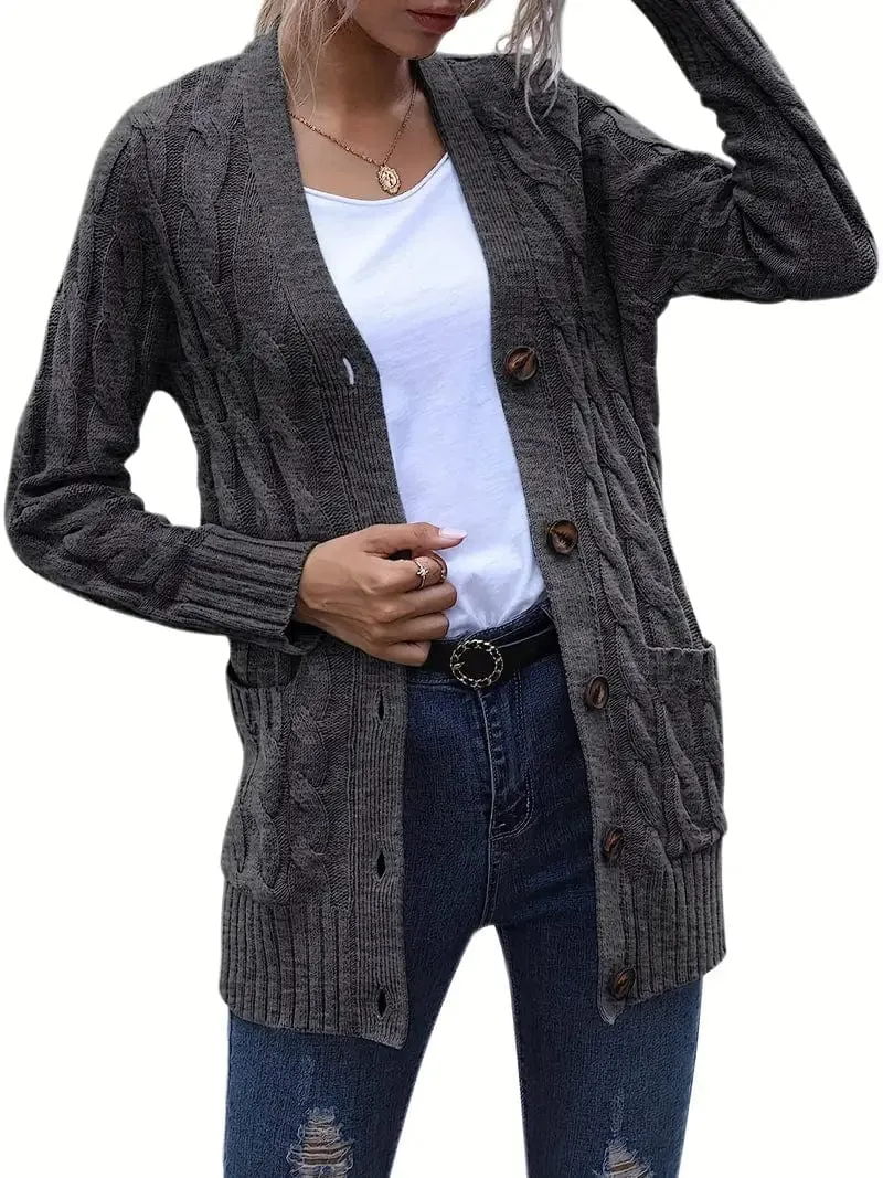 Button-Up Cardigan Sweater