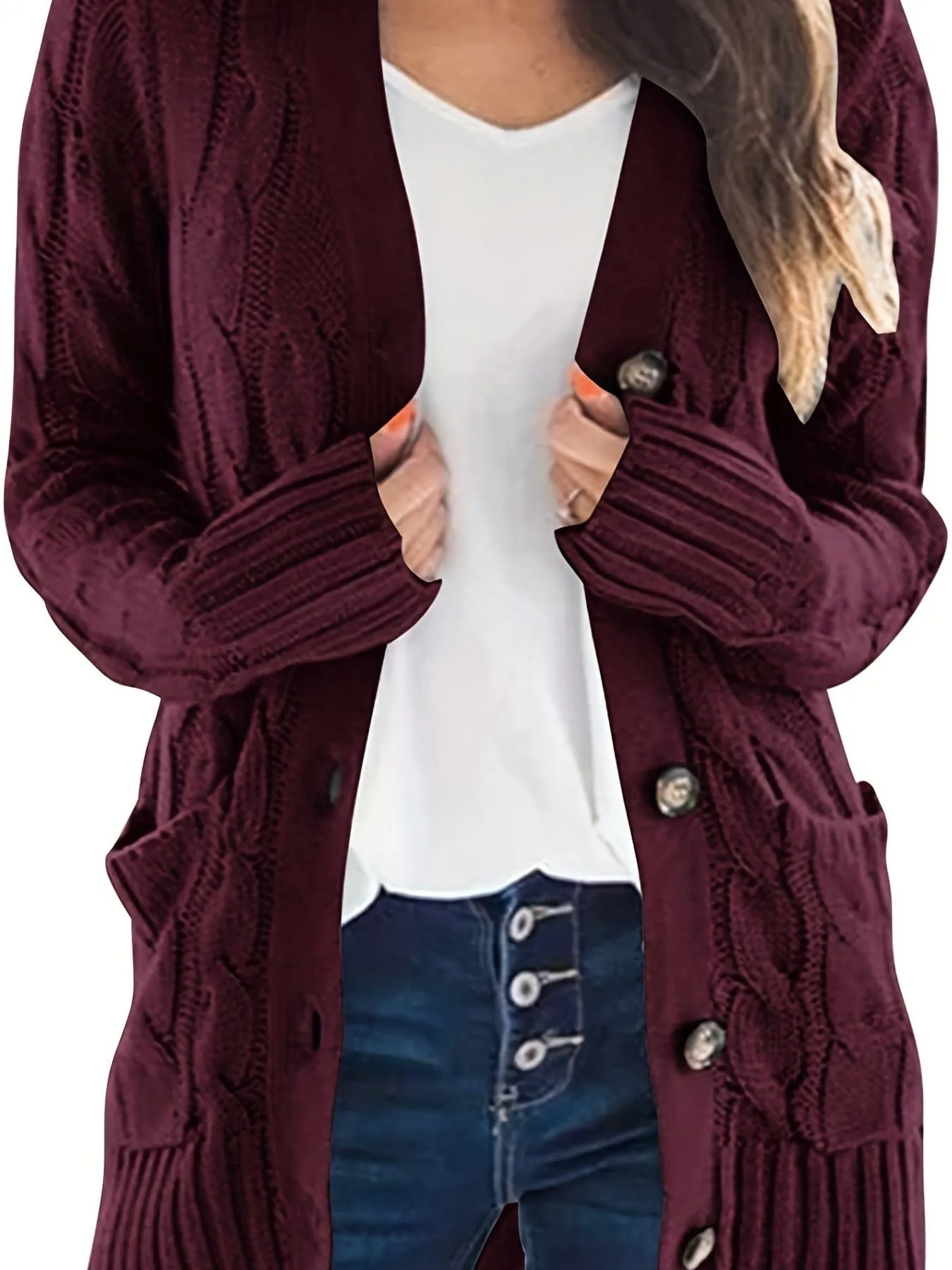 Button-Up Cardigan Sweater