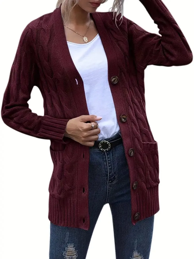Button-Up Cardigan Sweater