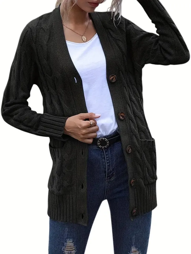 Button-Up Cardigan Sweater