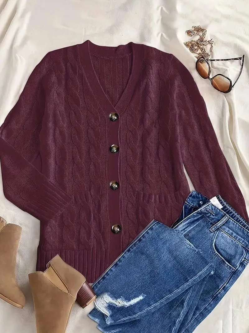 Button-Up Cardigan Sweater