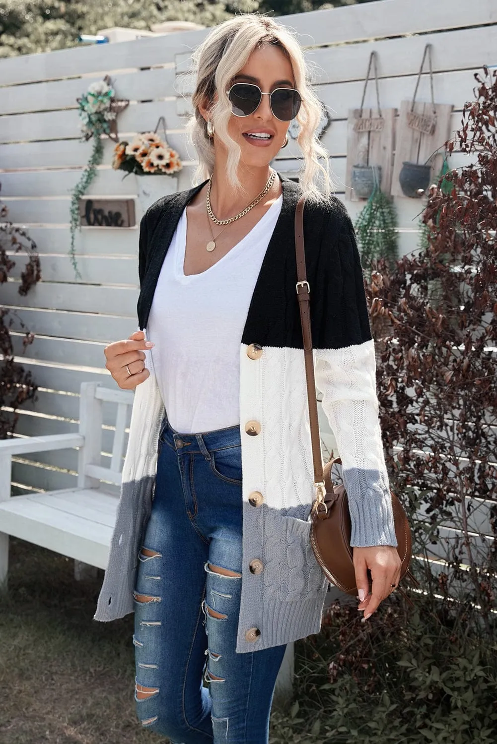 Button-Up Cardigan Sweater