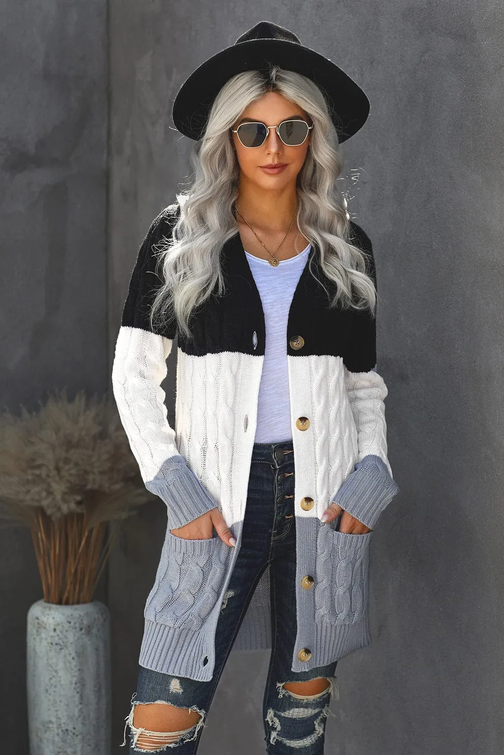 Button-Up Cardigan Sweater