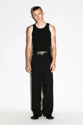 Cove Wide-Leg Trouser  |  Pinstripe