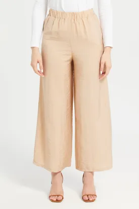 Cream A Line Trousers