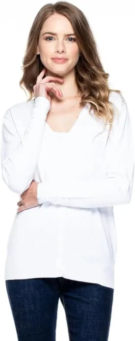 EAG Cardigan Sweaters for Women's Casual Solid Decorative Sleeve Button Up Cardigan for Women [Available in Plus Size]