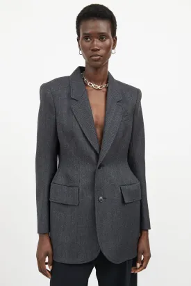 Grey Structured Blazer