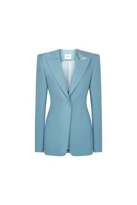 Grosvenor Structured Square Shoulder Crepe Blazer