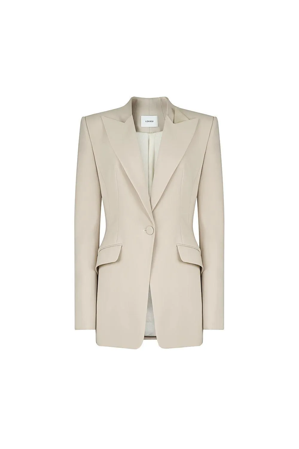 Harver Structured Long Sleeved Crepe Blazer