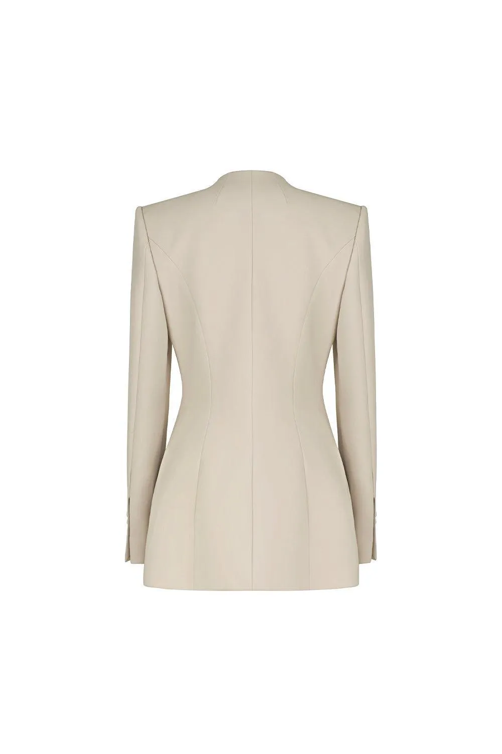 Harver Structured Long Sleeved Crepe Blazer