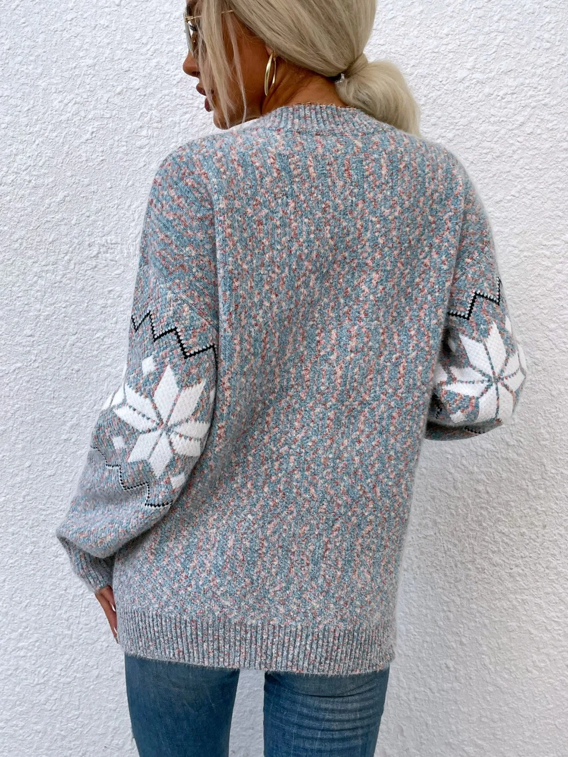 Heathered Pocketed Button-Up Cardigan