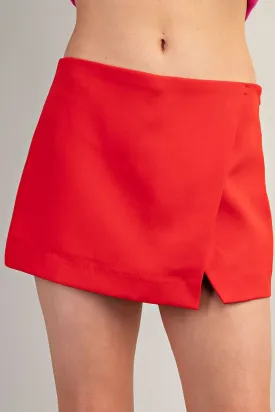 high waist wrap skort