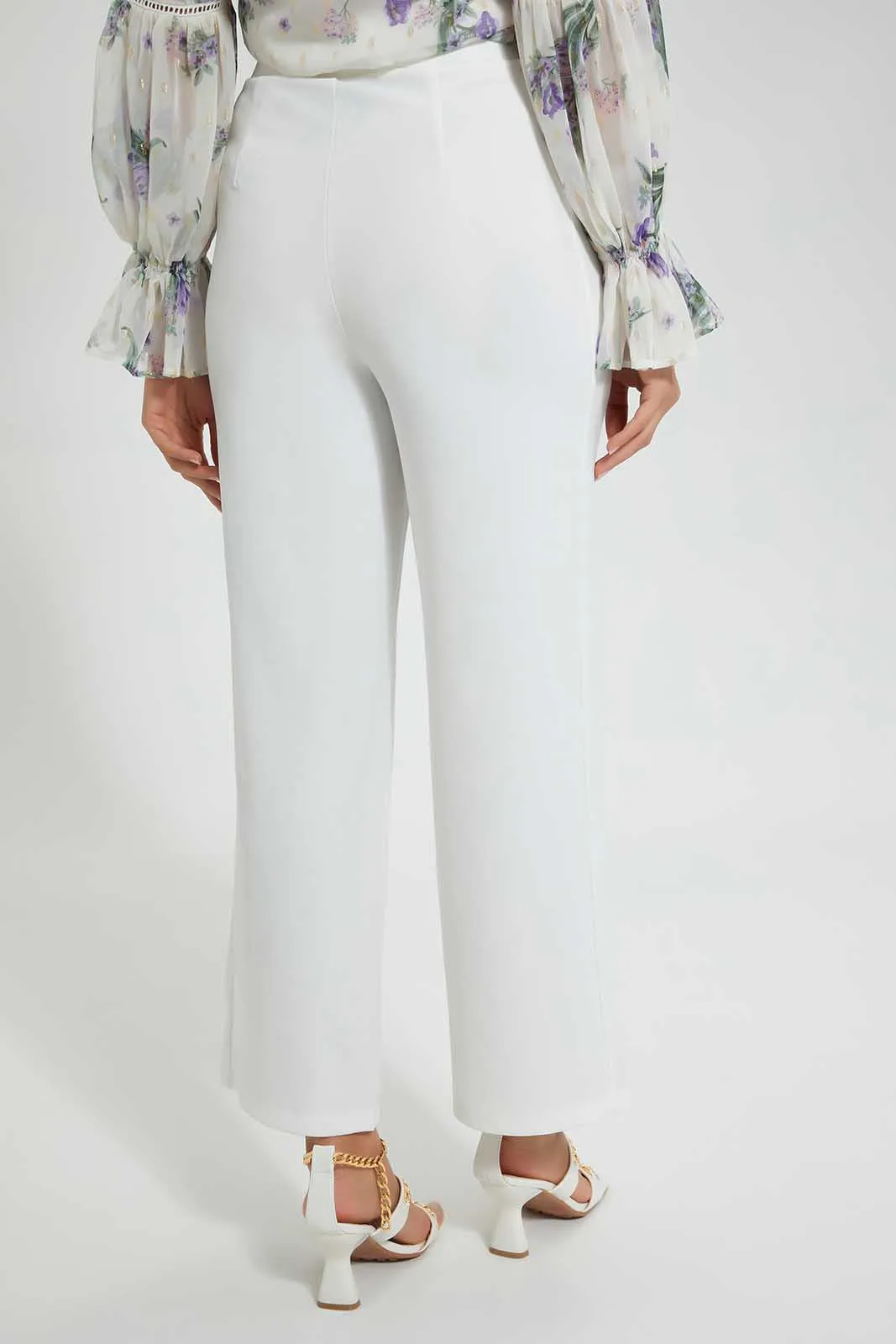Ivory Wide-Leg Trouser