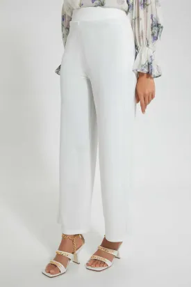 Ivory Wide-Leg Trouser