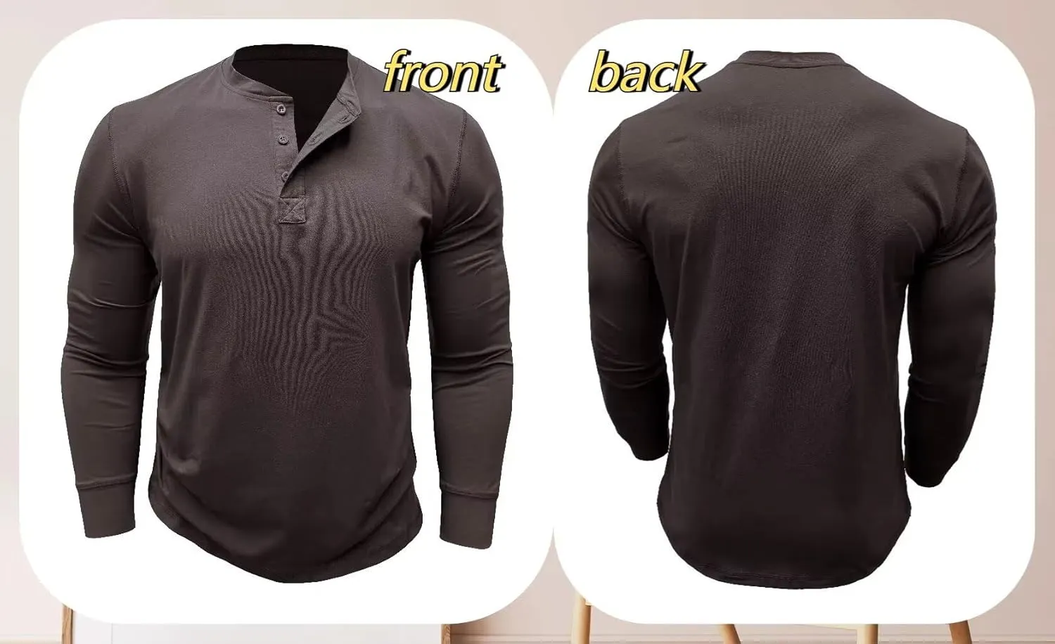 Men's Henley Shirts Casual Long Sleeve Basic Button-Down Slim Fit Lightweight Classic Cotton Pullover Tops 2025