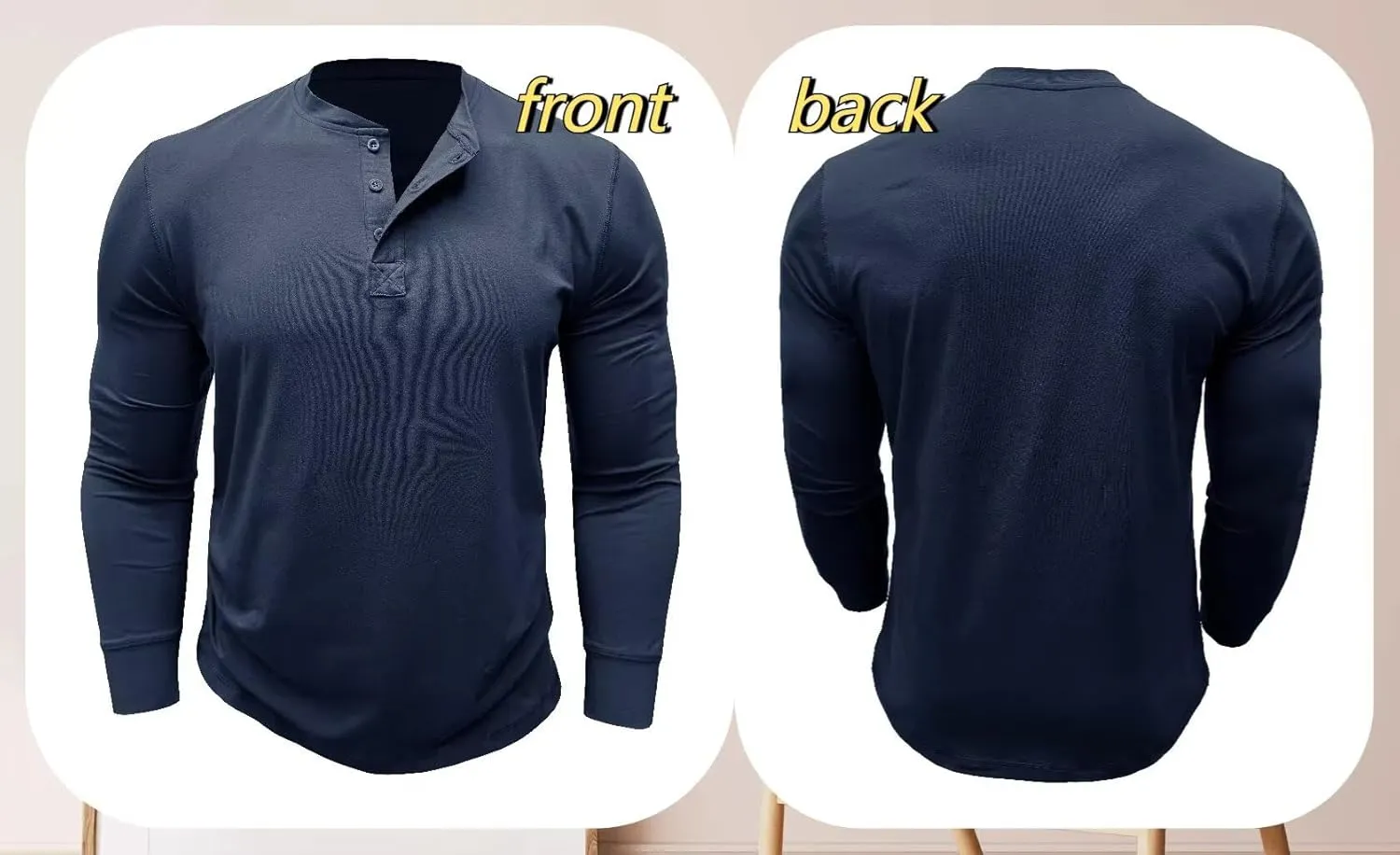 Men's Henley Shirts Casual Long Sleeve Basic Button-Down Slim Fit Lightweight Classic Cotton Pullover Tops 2025
