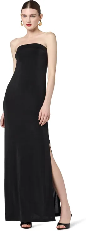 Norma Kamali Women's Strapless Tailored Side Slit Gown