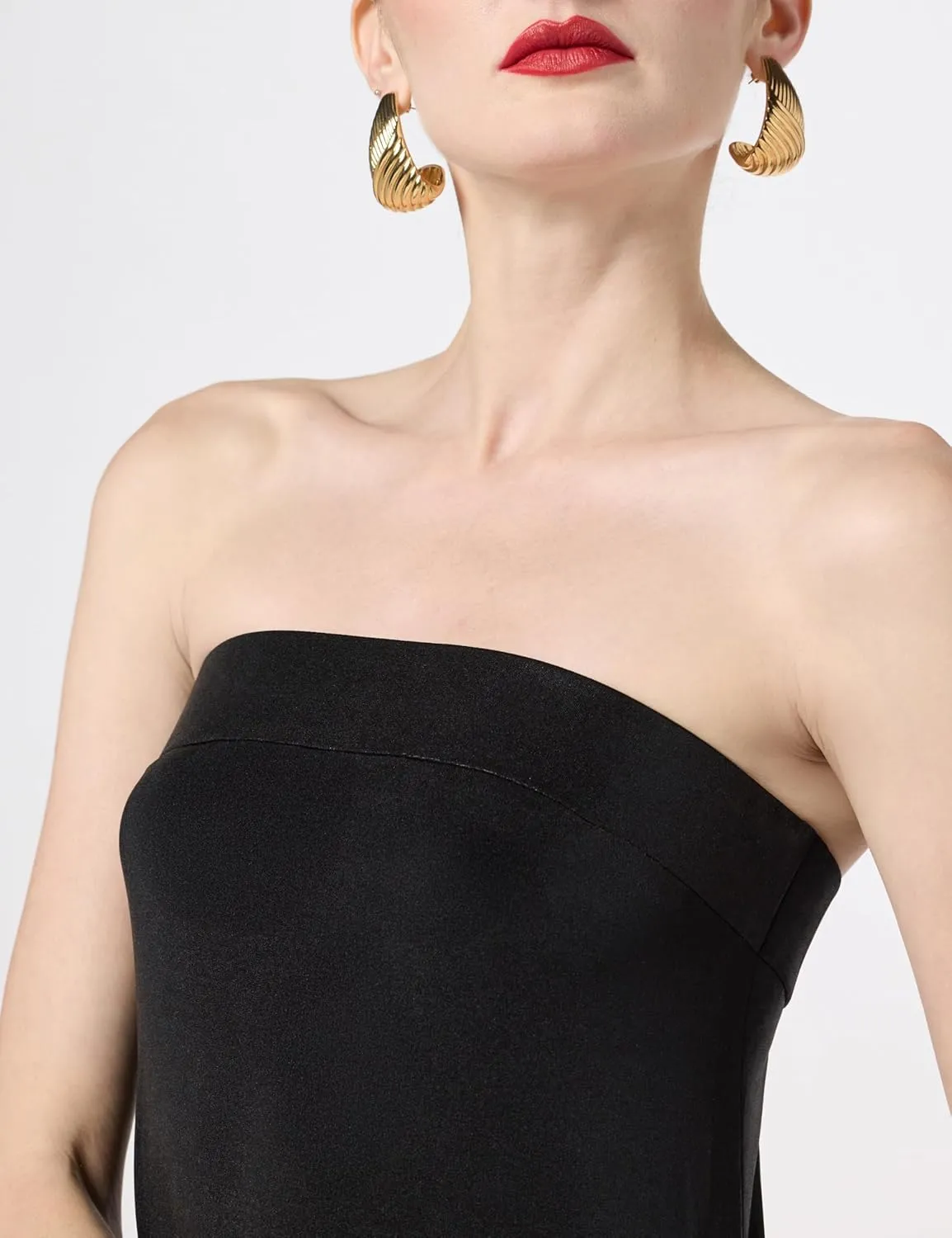 Norma Kamali Women's Strapless Tailored Side Slit Gown