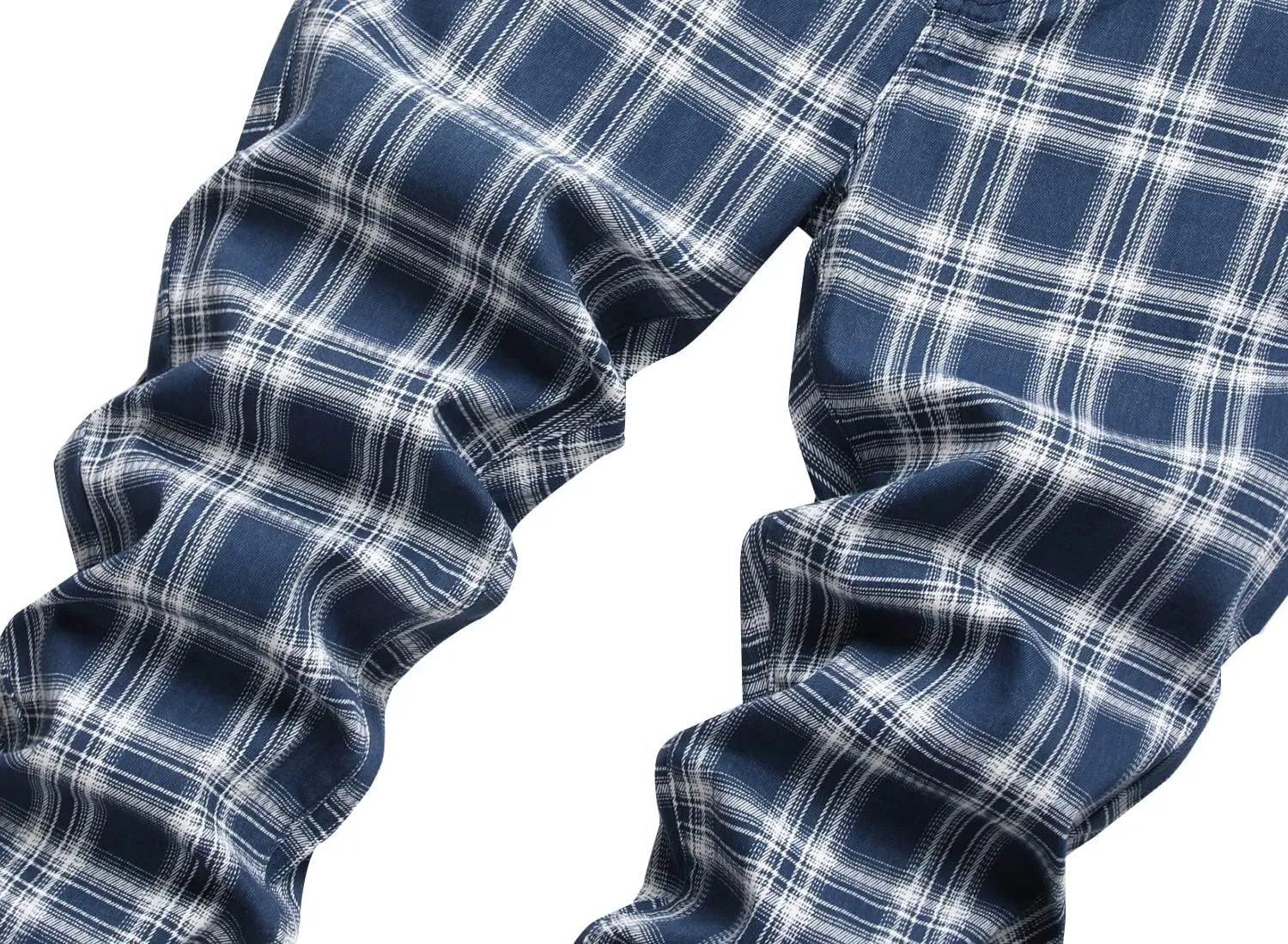 RANMCC Plaid Pants for Men Skinny Flat-Front Stretch Slim Casual Business Dress Pants