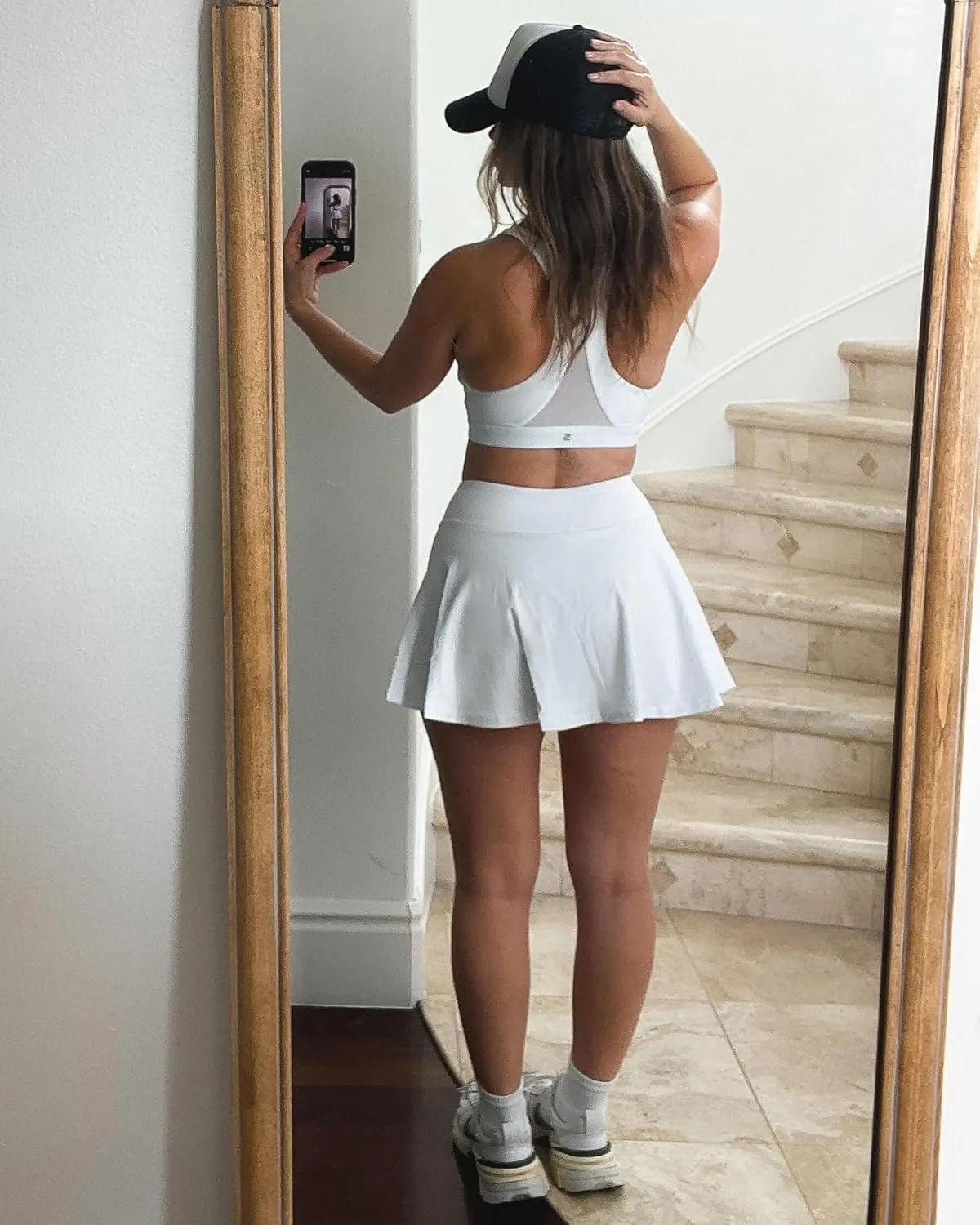 Stelle Women's Tennis Golf Skirts High Waisted with Pockets Inner Shorts for Athletic Skorts Sports Running Pickleball