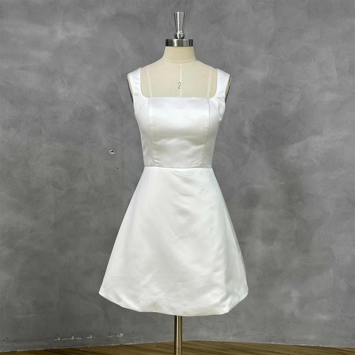 Sweetheart Short Wedding Dress for Bride Detachable Sleeves Boho Wedding Dress Tulle Bridal Gown