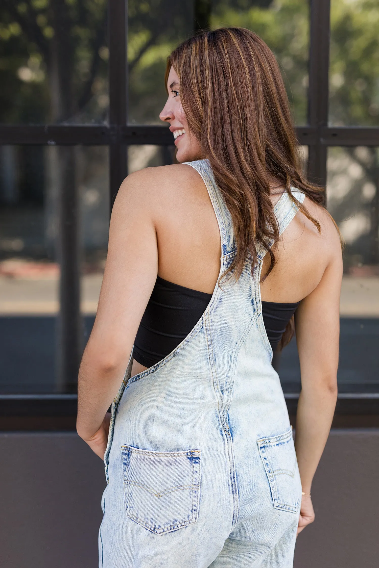 The Cedar Creek Light Wash Denim Overalls