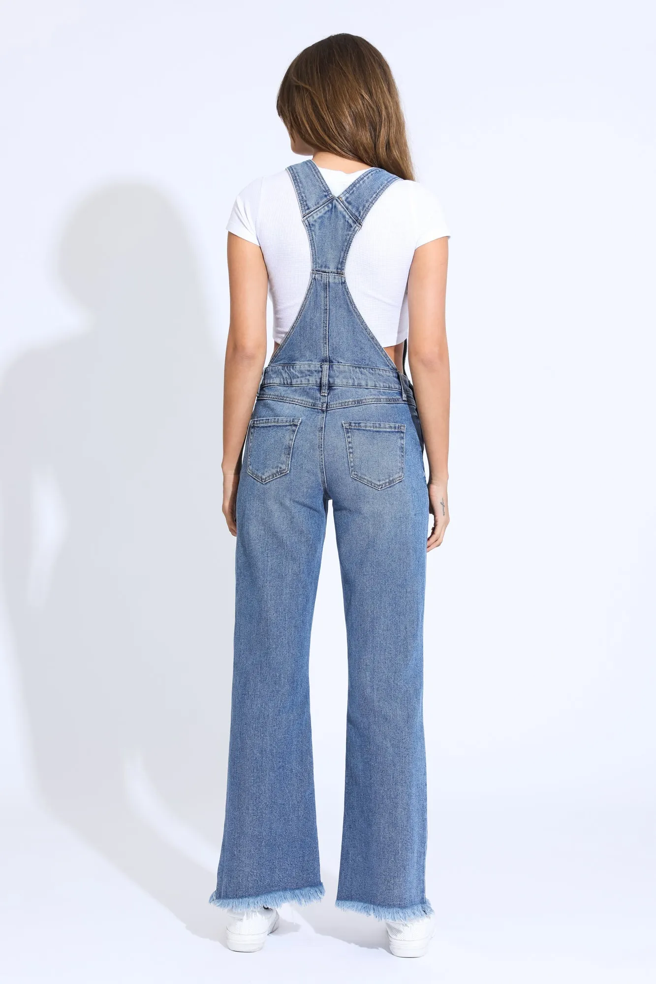 The Rewash Flare Overalls - Indigo Vintage