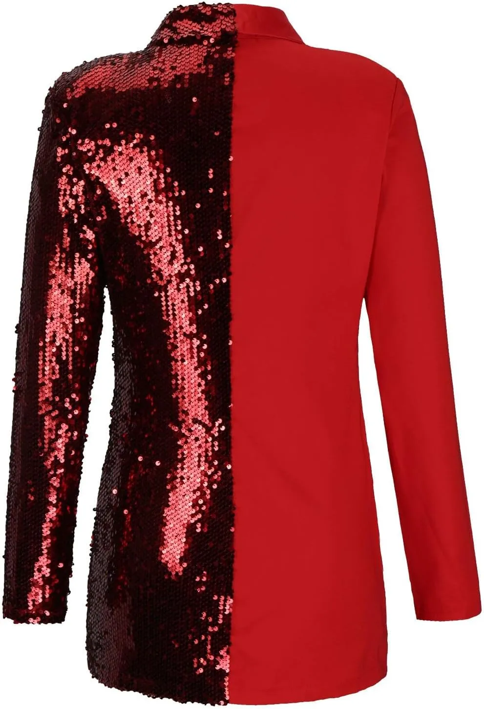 Trendy Sequin Blazer for Women Buttons Jackets Dress Casual Long Sleeve Lapel Blazers Outerwear with Pocket