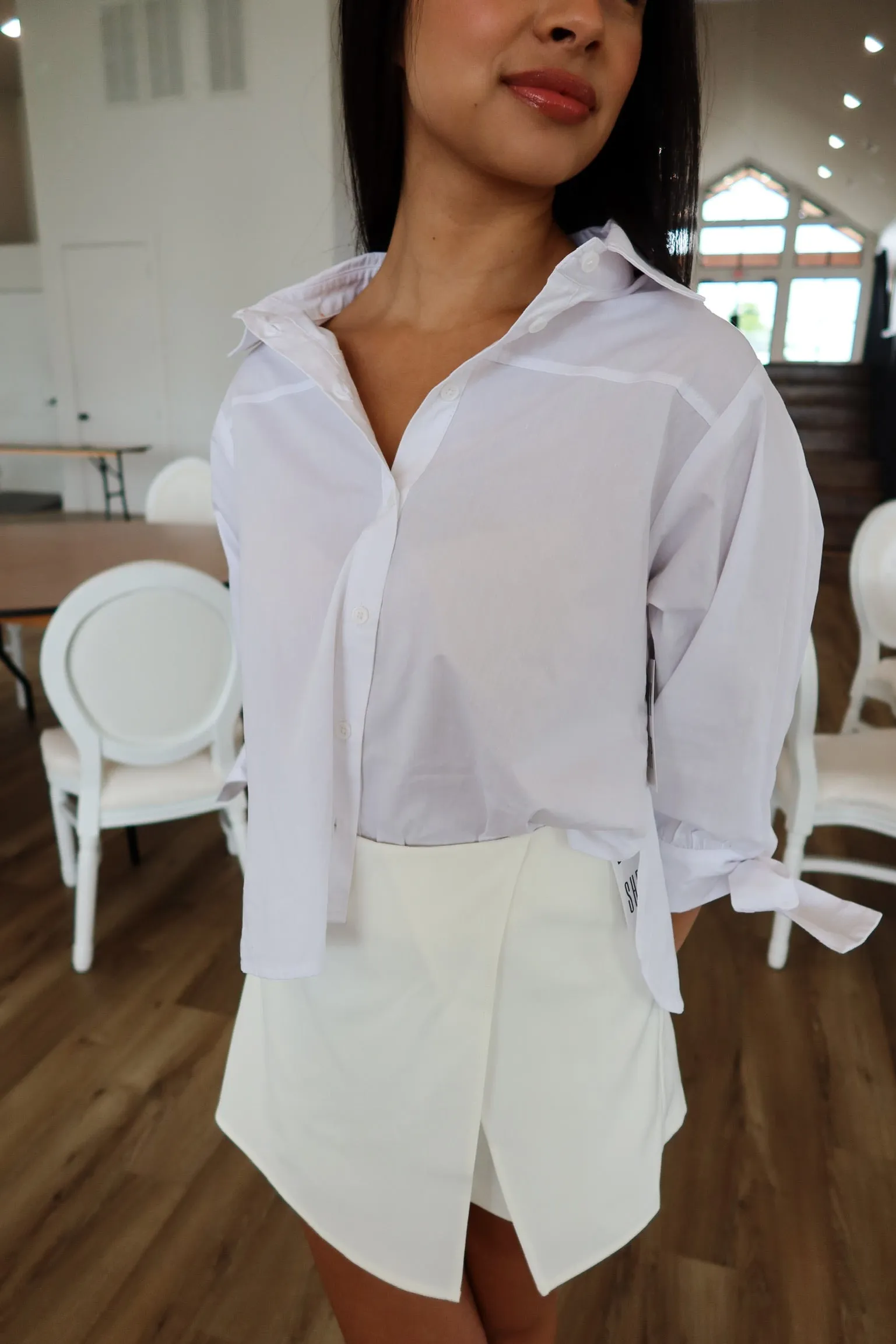 White Wrap Skort