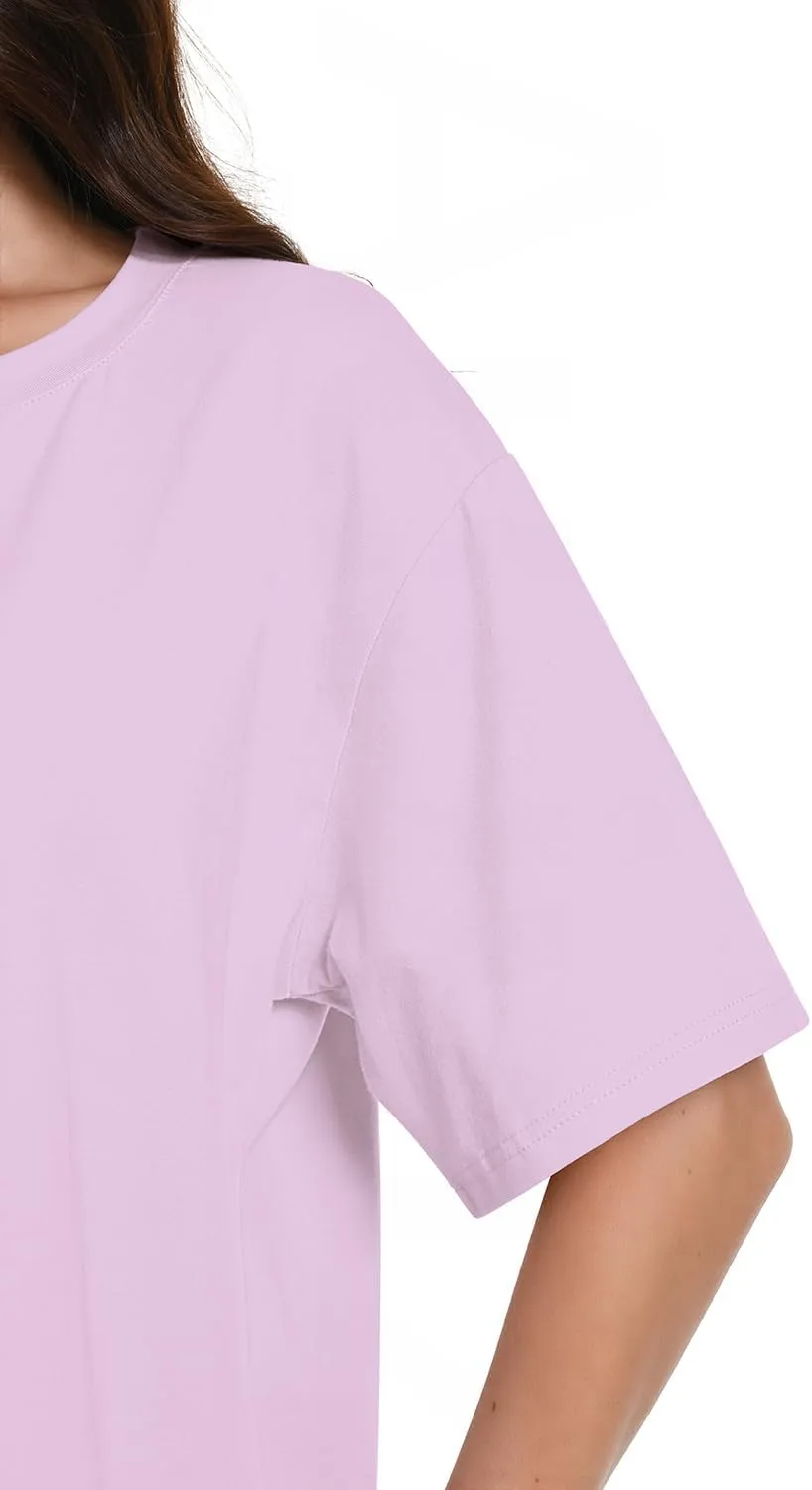 Womens Oversized T Shirts Crewneck Short Sleeve Summer Tops Casual Blouse Basic Tee Trendy Outfits 2025