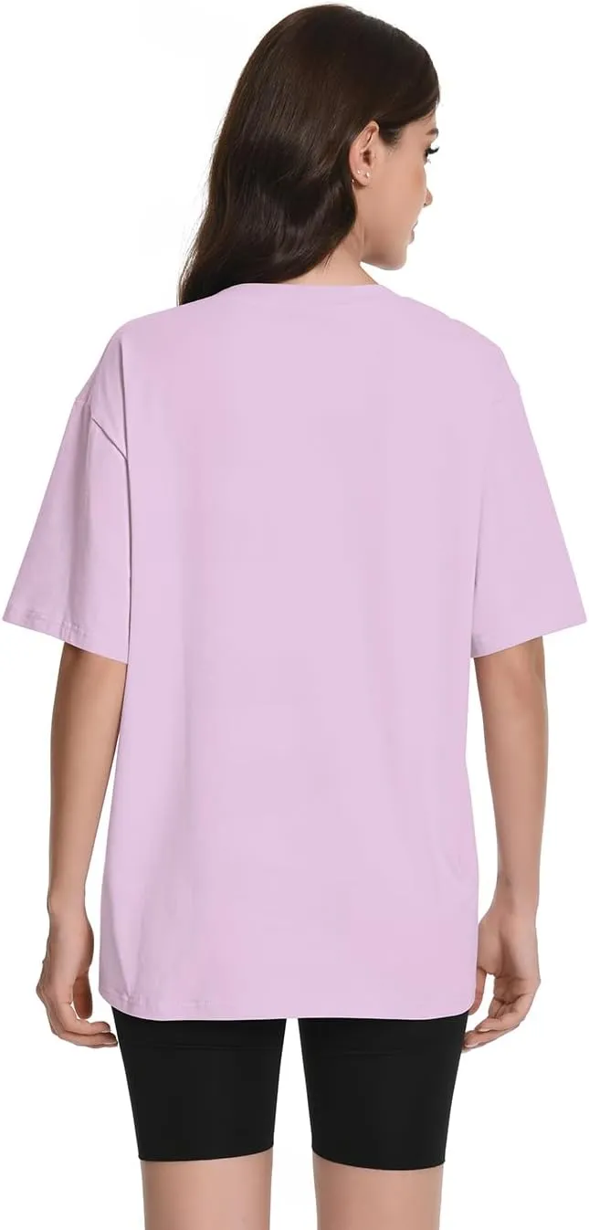 Womens Oversized T Shirts Crewneck Short Sleeve Summer Tops Casual Blouse Basic Tee Trendy Outfits 2025